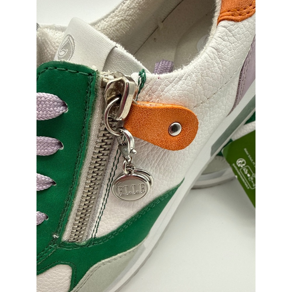 Remonte Lite n Soft Sneakers Size 38 Multi Color Leather Side Zip shoe NEW retro - Picture 2 of 12